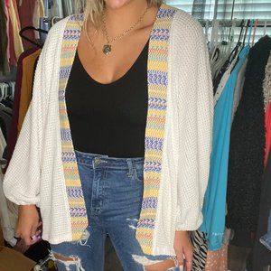 🆕 NWT Waffle Kimono Open Front Cardigan Cover Up